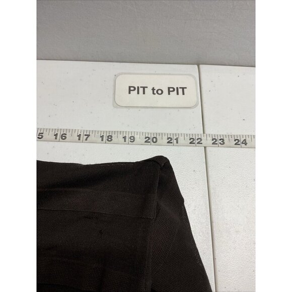 Misook Women’s Brown Striped Knit Open Front Cardigan Duster Size M - Picture 8 of 11